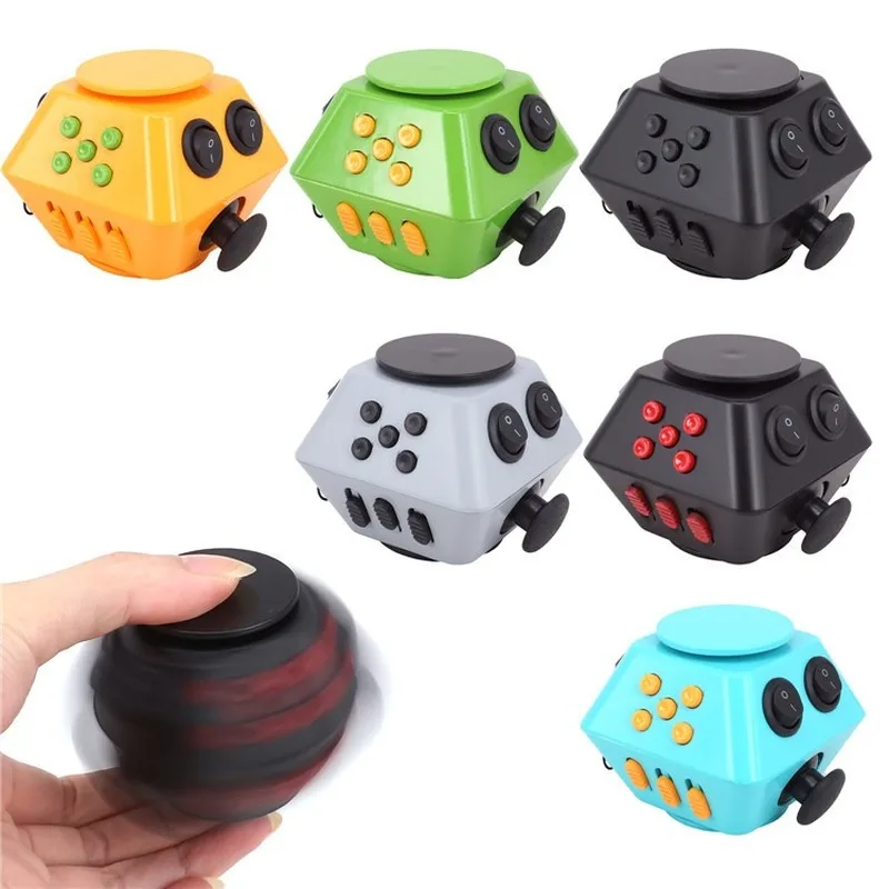 

Fidget Spinner With Cube EDC Anti Stress Cube Square Finger Spinner Toys Autism ADHD Puzzle Adult Hand Toys Stress Relief