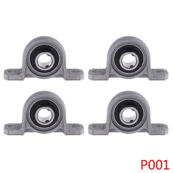 

4pcs Zinc Alloy Diameter 10/12/15/17/20/25mm Bore Ball Bearing Pillow Block Mounted Support KP000