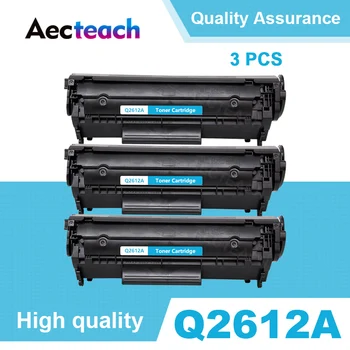 

Aecteach 3PCS Q2612A q2612 12a 2612 toner cartridge 2612a for HP LaserJet 1010 1012 1015 1020 3015 3020 3030 3050 1018 1022N