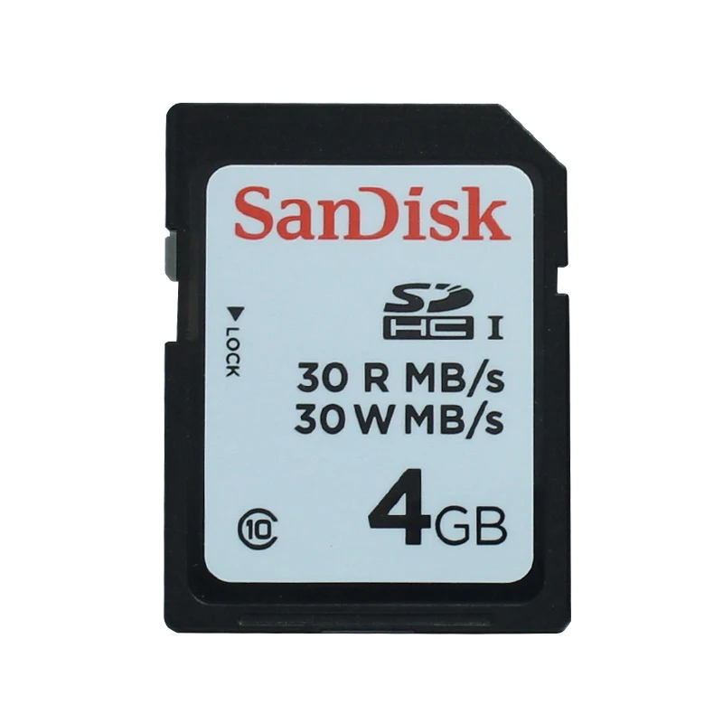 Карта памяти Sandisk SD SDHC U1 C10 оригинал 4 Гб 30 Мб/с Вт |