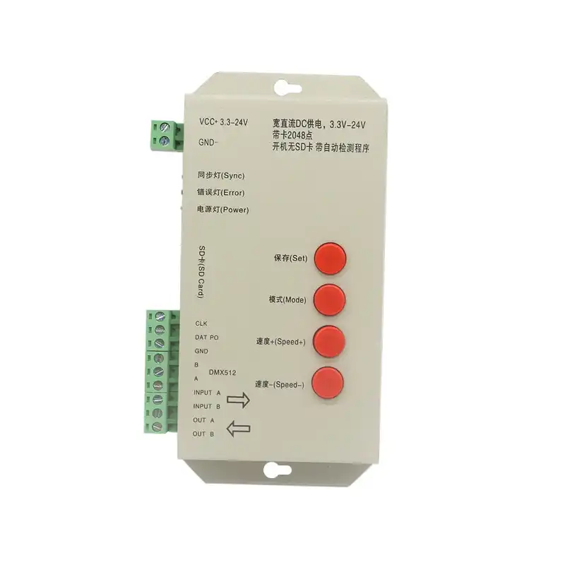 T1000S 128G 256G SD карты APA102 WS2811 WS2812B LPD6803 DMX512 LPD8806 светодиодный 2048 Пиксели контроллер DC5 ~
