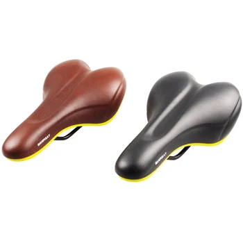 

Bicycle Saddle Cycling Saddle Seat Road MTB Mountain Bike Wide Soft Pad Comfort Cushion Bicycle Accessories Synthetic Leather