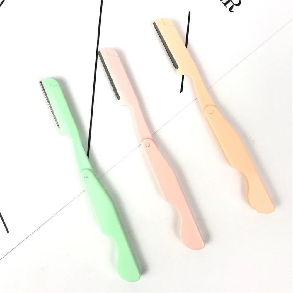 

Folding eyebrow trimming knife with replacement 2-in-1 eyebrow scraping knife for women's special eyebrow trimming and make-up t