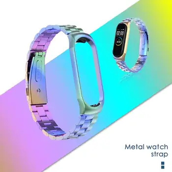 

Stainless Steel Wristband Watch Strap Metal Frame for Xiaomi Miband 3 4