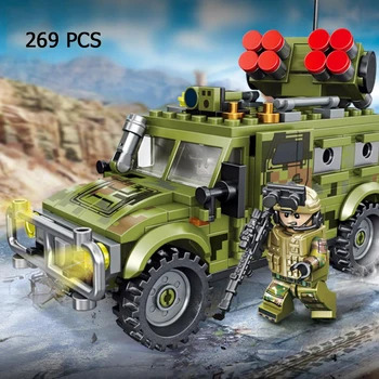 

modern military Tiger assault vehicle batisbricks building block ww2 army force figures Missile jeeps car bricks toys for boys