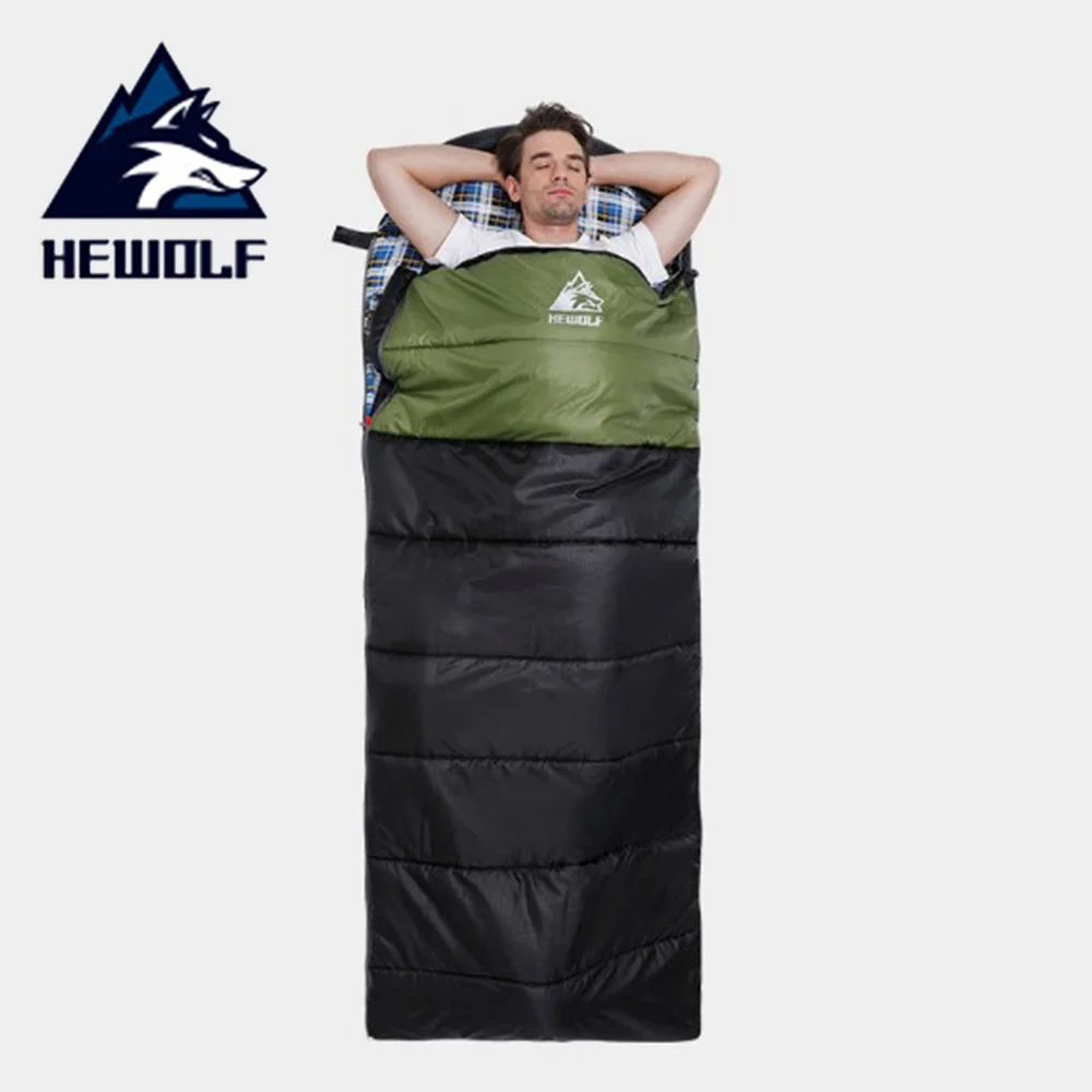 

HEWOLF Camping Sleeping Bag Thickening Fill Lightweight Winter Envelope Backpacking Waterproof Sleeping Bag Outdoor Hiking