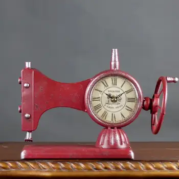

Retro Sewing Machine Clock Desktop Clock Creative Decorative Clock Home Decoration Table Clock