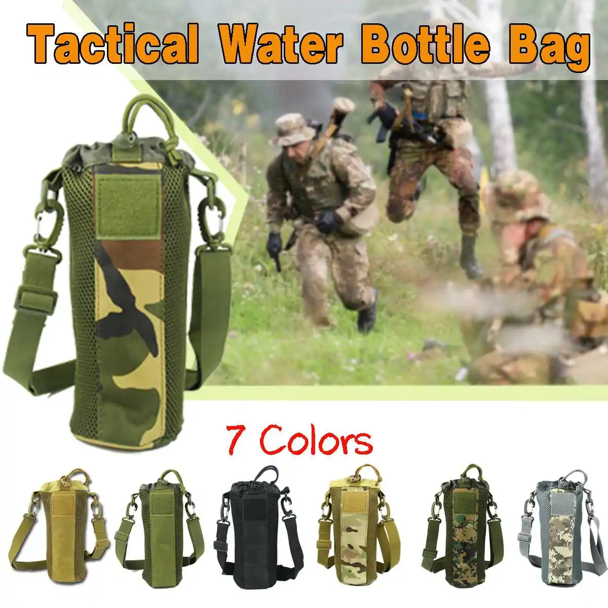 На открытом воздухе Molle бутылка для воды сумка нейлоновая тактическая бутылка для воды сумка Военная Molle пакет походные скалолазание кемпинг чайник сумки