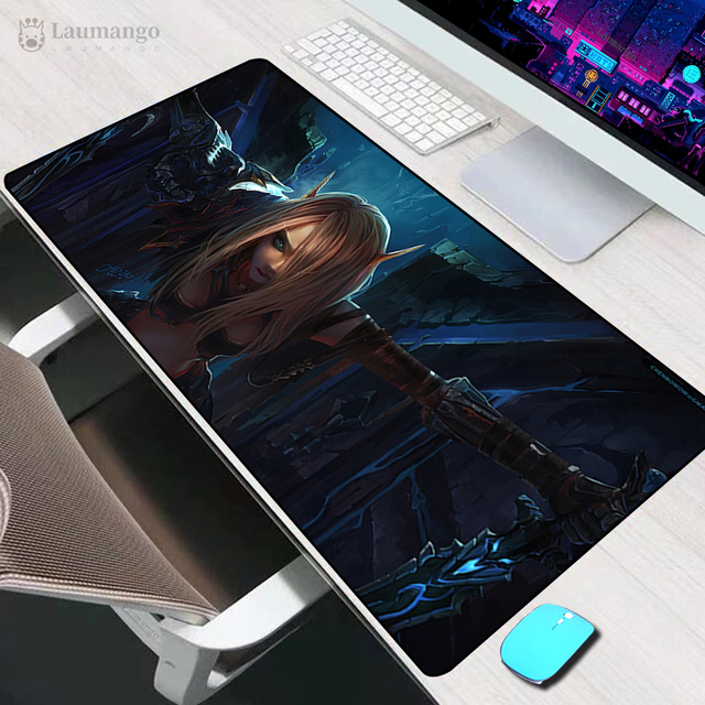 of Warcraft Illidan Mouse Pad  Varmilo Gaming Accessories Computer Mousepad Keyboard XXL Gamer Carpet 900x400 LOL Desk Mat