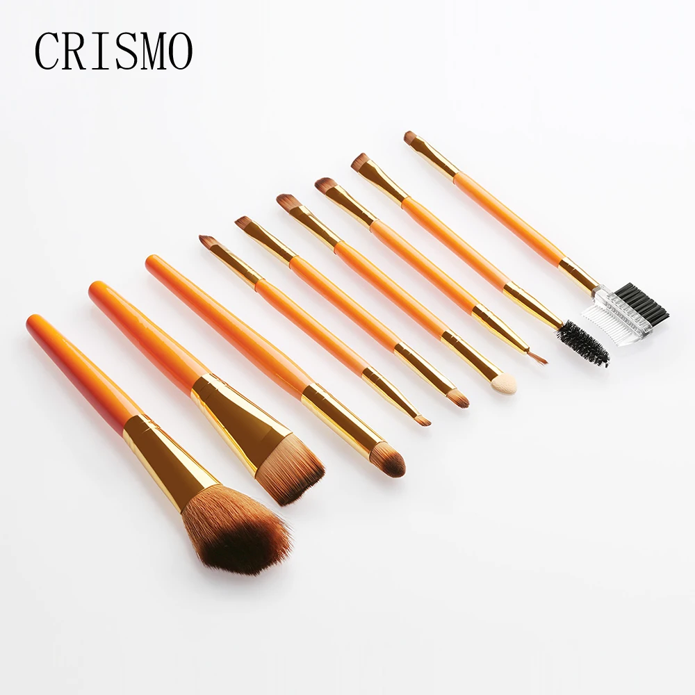 CRISMO 9Pcs Professional Makeup Brushes Eyeshadow Eyebrow Make Up Brushes Set Hair Synthetic Bristles Cosmetics Kits 1 CRISMO 9Pcs Professional Makeup Brushes Eyeshadow Eyebrow Make Up Brushes Set Hair Synthetic Bristles Cosmetics Kits 3