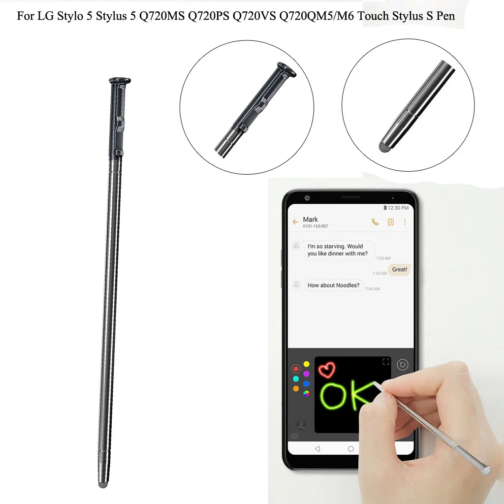1 стилус S-Pen для LG Stylo 5 Stylus 5 Q720MS Q720PS Q720VS Q720QM5/M6 сенсорный стилус S ручка простая установка для смартфона
