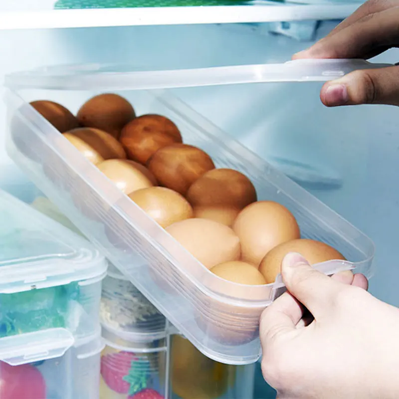 Модные пластиковые ящики для хранения, коробка для хранения холодильника, контейнеры для еды с крышкой для кухни, холодильника, шкафа, морозильной камеры, Настольный Органайзер