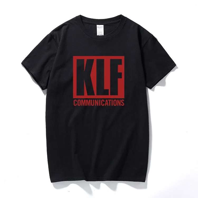 Футболка one yona The KLF с буквенным принтом, Мужская футболка, новинка, хлопковая футболка с коротким рукавом и круглым вырезом, Camisetas Hombre
