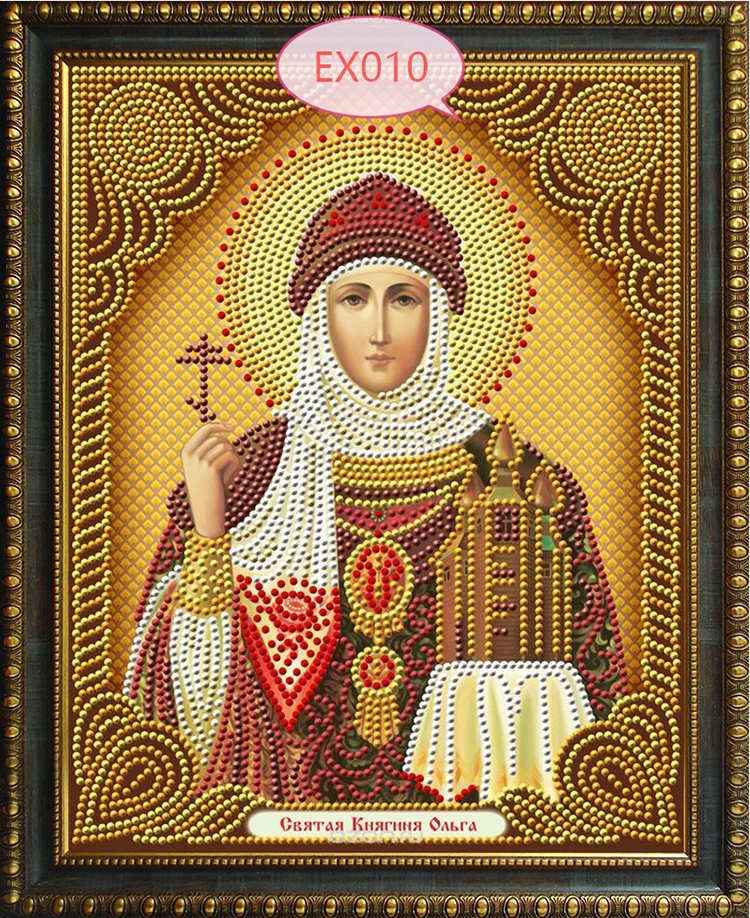 Icon Theotokos Vladinirskaya DIY 5D diamond embroidery Religion diamond mosaic painting pattern crystal glass home decoration