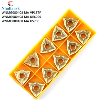 

high quality Original WNMG080408 MA VP15TF UE6020 US735 Carbide insert External turning tool CNC Turning insert lathe tool