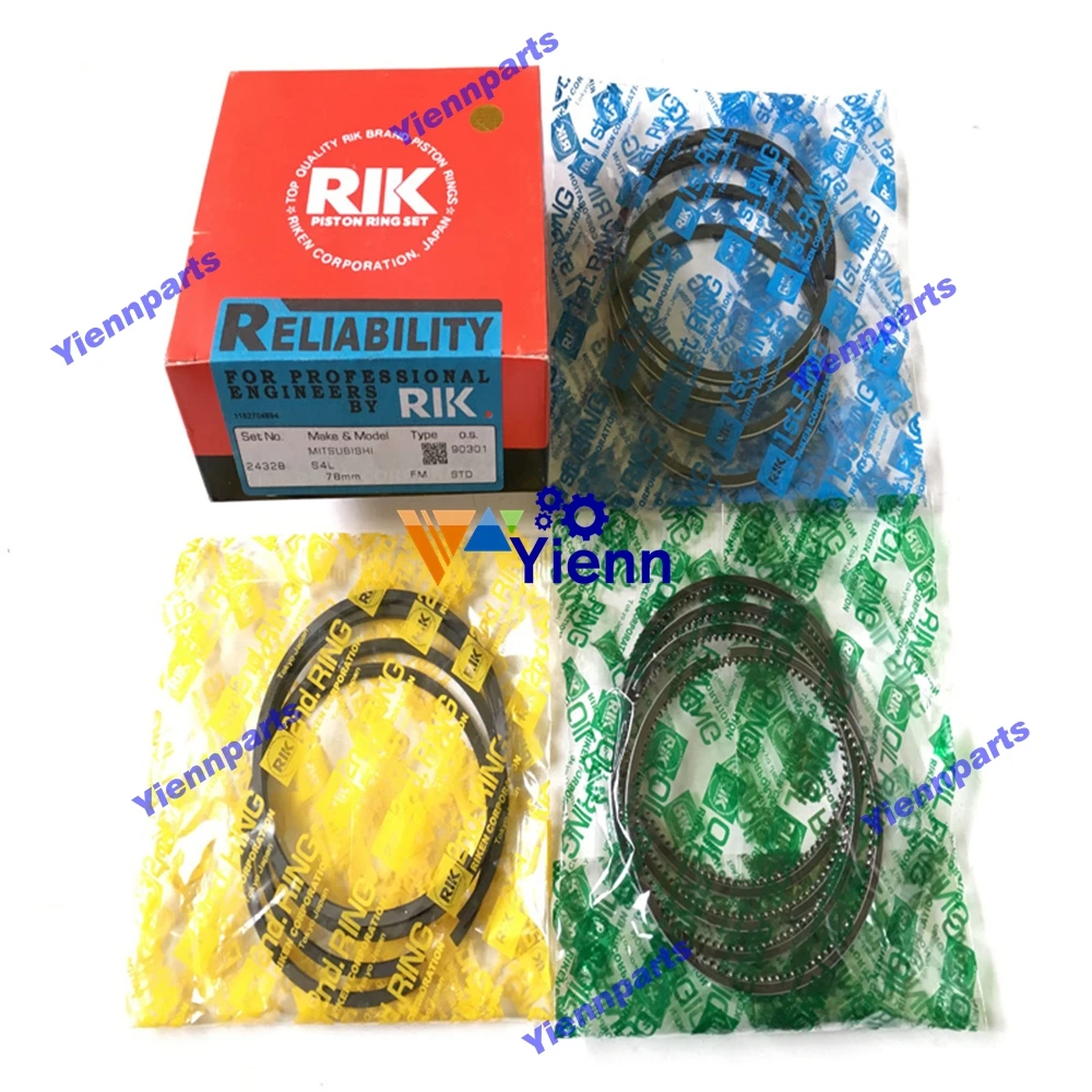 Piston Ring Set 31A17-00010 STD Size For Mitsubishi S4L S4L2 TYM T303 T353 Tractors S4L S4L2 Diesel engine repair parts