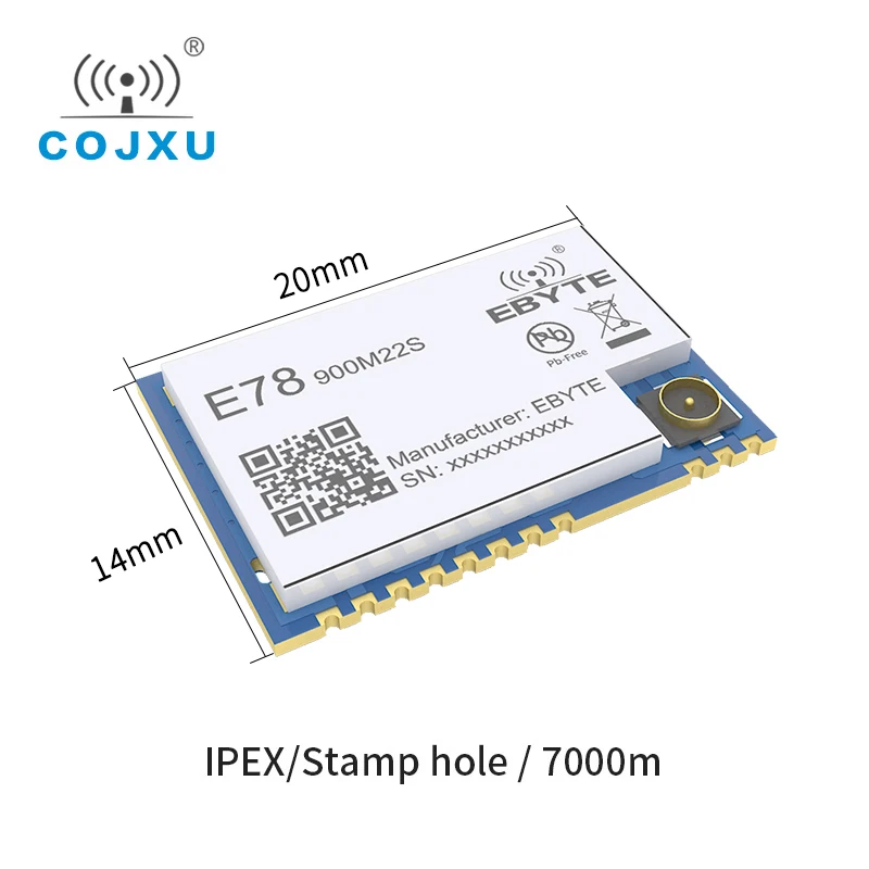 LoRaWAN 868MHz 915MHz SX1262 ASR6501 LoRa TCXO Spread Spectrum Module E78 900M22S Llong Distance Communication Low 2