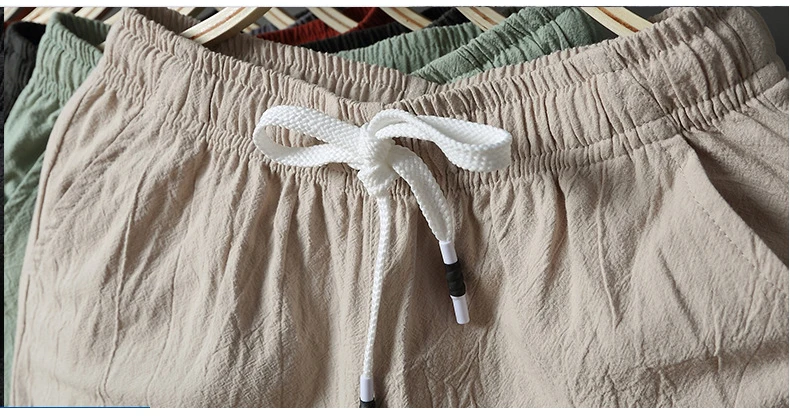 Mwxsd Casual Mens Cotton Shorts Outdoor Cotton Knee Length Shorts Summer Loose Elastic Waist Men Casual Shorts