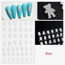  1PC Self Adhesive Animal Nail Art Sticker Cute Dog Cat Nail Decals DIY Butterfly Fingernail Decoration Sticker For Nail Manicure 