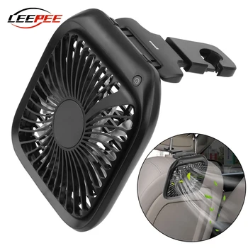 

LEEPEE Car Accessories Interior Car Fan Hanging Seat Back Foldable Silent USB Power Multifunction Fans Portable 3 Speeds
