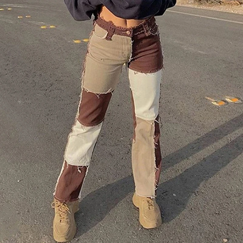 Autumn Brown Women Cowboy Striped 