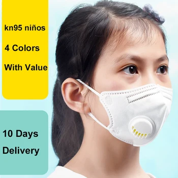 

FFP2 Children's Masks With Valve Kids Fack Mask KN95 masque 3-12 Years Boy and Girl KN95 maske Mouth Protective Mask Mascarillas