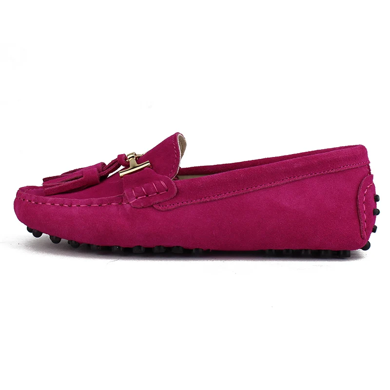 2022 100% Genuine leather Women flats New Brand Handmade Women Casual leather shoes Leather Moccasin Fashion Lady Driving Shoes 