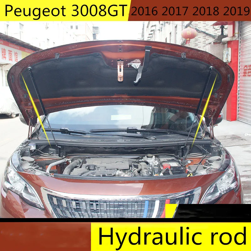 

Car Front Hood Engine Cover Hydraulic Rod Strut Spring Shock Bars Bracket Styling For Peugeot 3008GT 2016 -2019 top ship