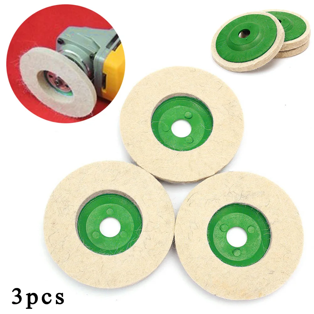 

3pcs 4in Wool Felt Disc Polishing Pad Buffing Grinding Wheels For Abrasive Tools Polishing Discs For Home Diy Tools Parts 2019