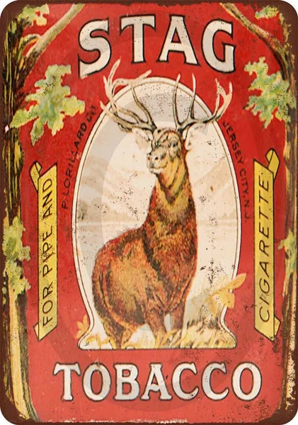 

Stag Pipe and Cigarette Tobacco 12 x 8 Reproduction Metal Sign made USA