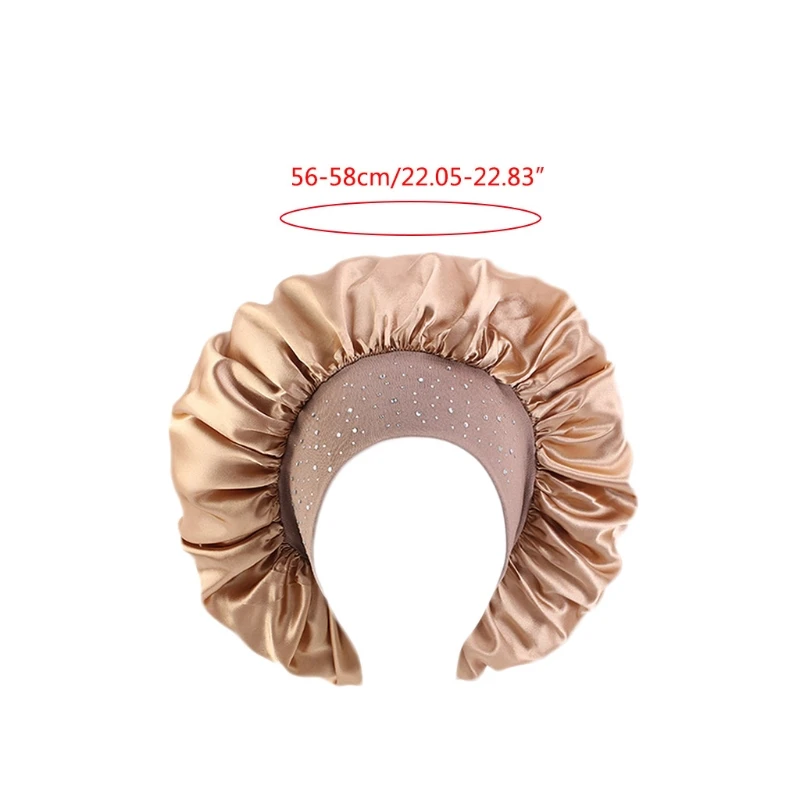 Women Extra Large Satin Long Sleep Cap for Dreadlocks Curly Hair Bonnet Loose Night Sleeping Hat Elastic Band Headwrap Stretchy ladies headbands for short hair