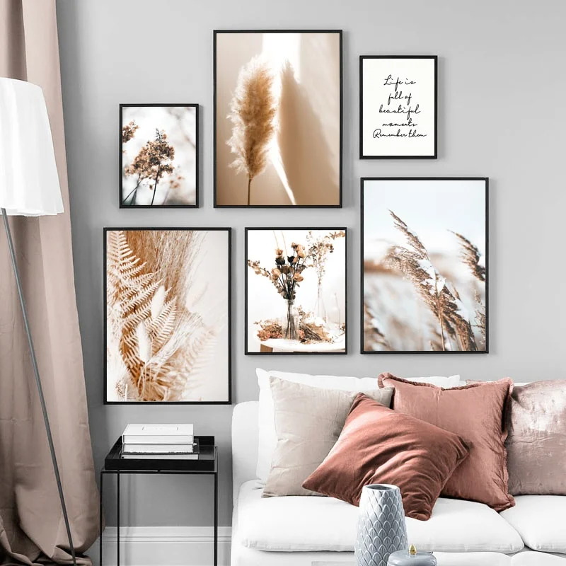 Wall-Art-Canvas-Painting-Beige-Reed-Dried-Flower-Plants-Nordic-Posters-And-Prints-Landscape-Wall-Pictures (2)