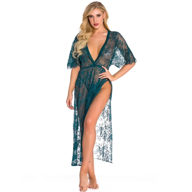 Sexy Del Merletto Della Biancheria Delle Donne G-String Lace perspective dress sexy nightgown nightdress Exotic doll costume