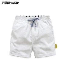 Детские короткие штаны, одежда Детская летняя одежда шорты для мальчиков и девочек повседневные однотонные хлопковые пляжные шорты одежда с эластичной резинкой на талии Лидер продаж
