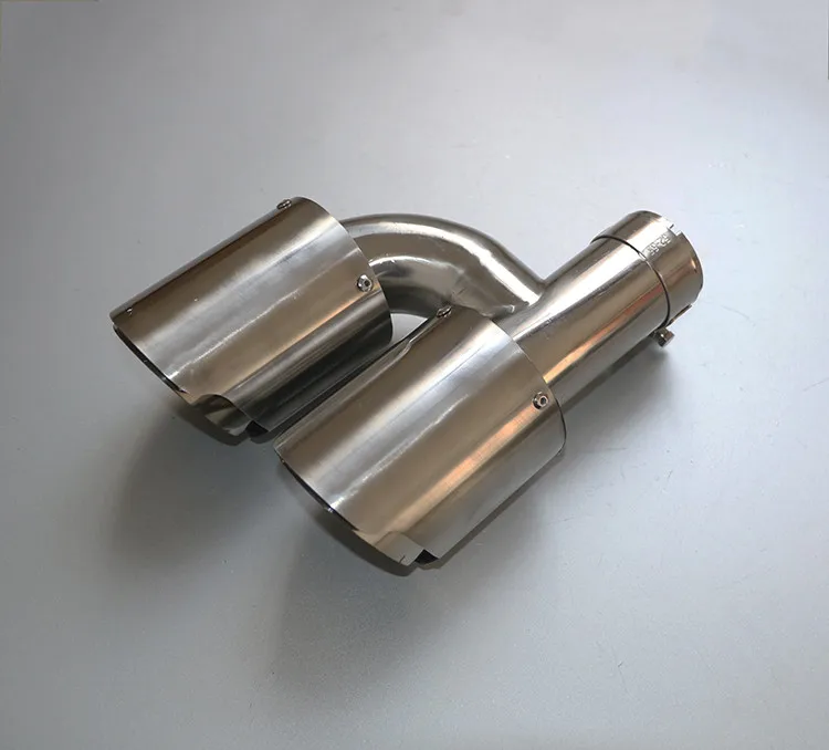 1 пара(левая+ правая) ''H'' Тип Dual Auto akrapovic выхлопная Насадка+ нержавеющая сталь универсальный глушитель Концевая труба