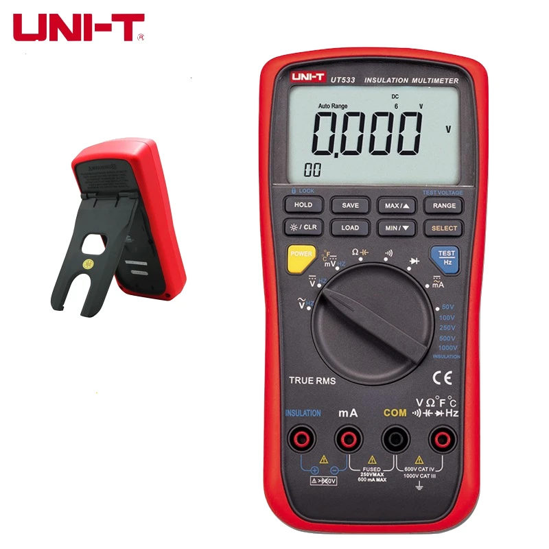 UNI-T UT533 True RMS сопротивление изоляции тест er изоляционный мультиметр 1000 в Мегаомметр Емкость/частота/температура тест