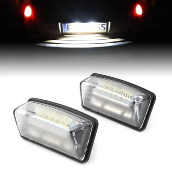 

2Pcs Auto white LED License Number Plate Light For Toyota Crown Reiz 2005 2006 2007 2008 2009 2010 & Vios 2002-2007