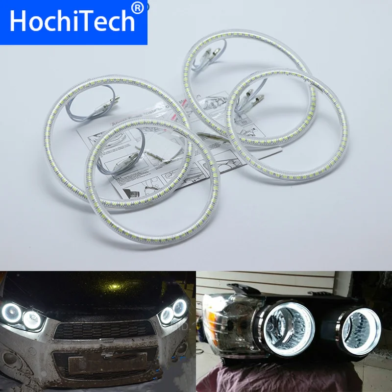 

Ультра яркие красные/зеленые/Белый светодиодный глаза ангела halo Кольцо Комплект Противотуманные фары светильник DRL для Chevrolet Aveo 2011 2012 2013 2014