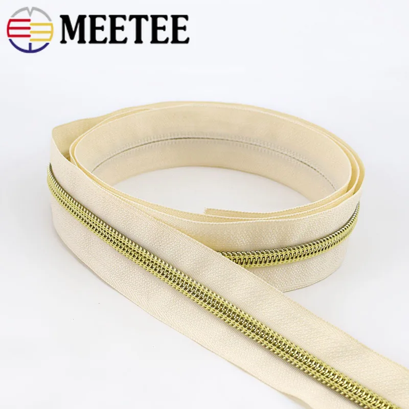 Meetee нейлоновая застежка-молния с кодом золотистыми зубьями для шитья сделай сам