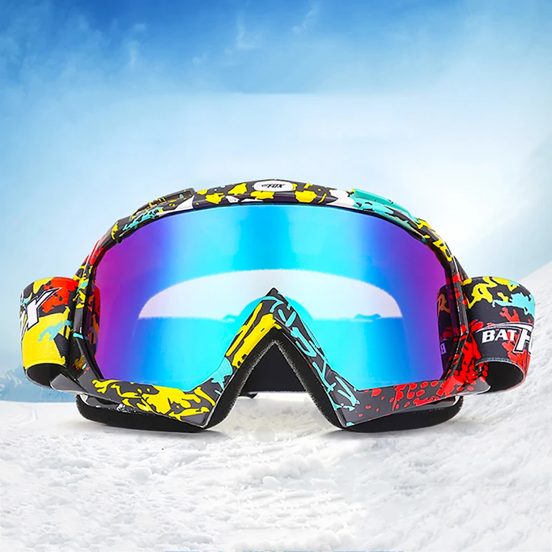Унисекс MTB лыжные очки анти-УФ очки полиэстер PC+ ПВХ спортивные очки разноцветные очки hs