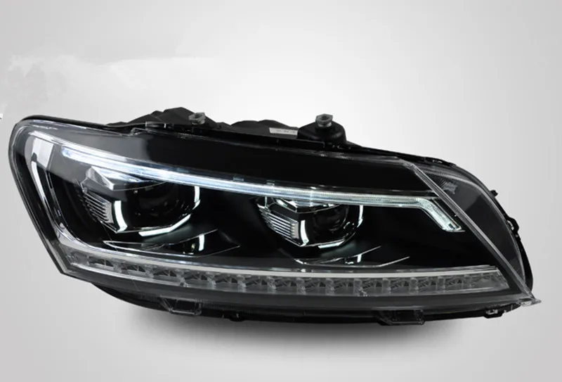 VLAND заводской автомобильный головной светильник для Passat ксеноновая головная лампа 2011 с светодиодный светильник+ движущийся сигнал