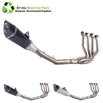 

Free Shipping Motorcycle Full Exhaust Escape System Modified Middle Link pipe Slip-On For Kawasaki Z800 2012-2016