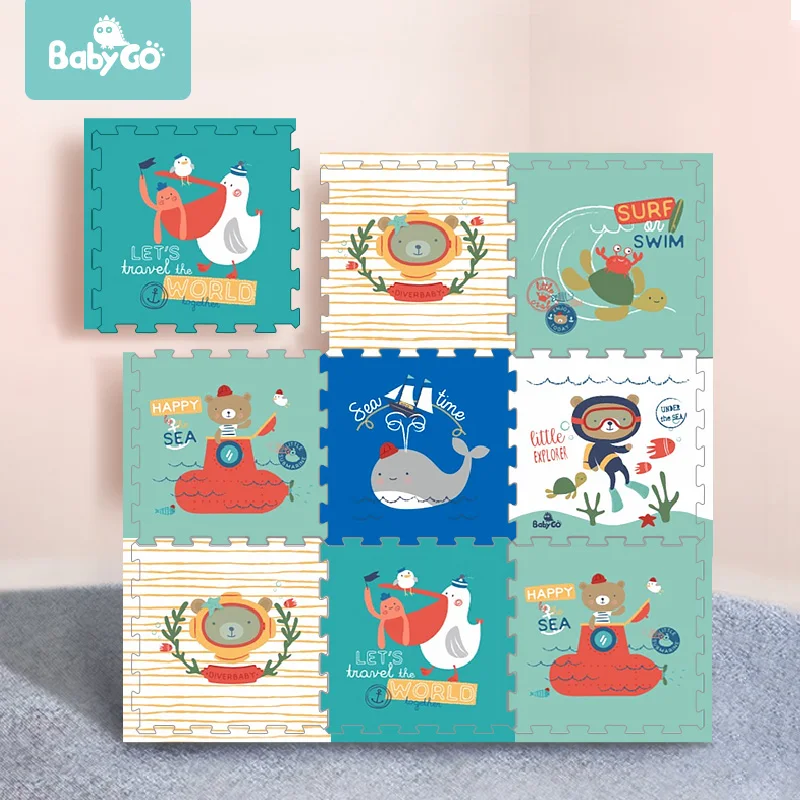 Детский игровой коврик BabyGo из ПЭ пены утолщенный безвкусный для ползания