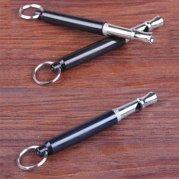 New Puppy Pet Dog Whistle Twotone Ultrasonic Flute Stop Barking Ultrasonic Sound Repeller Cat Training Keychain Upgrade 5