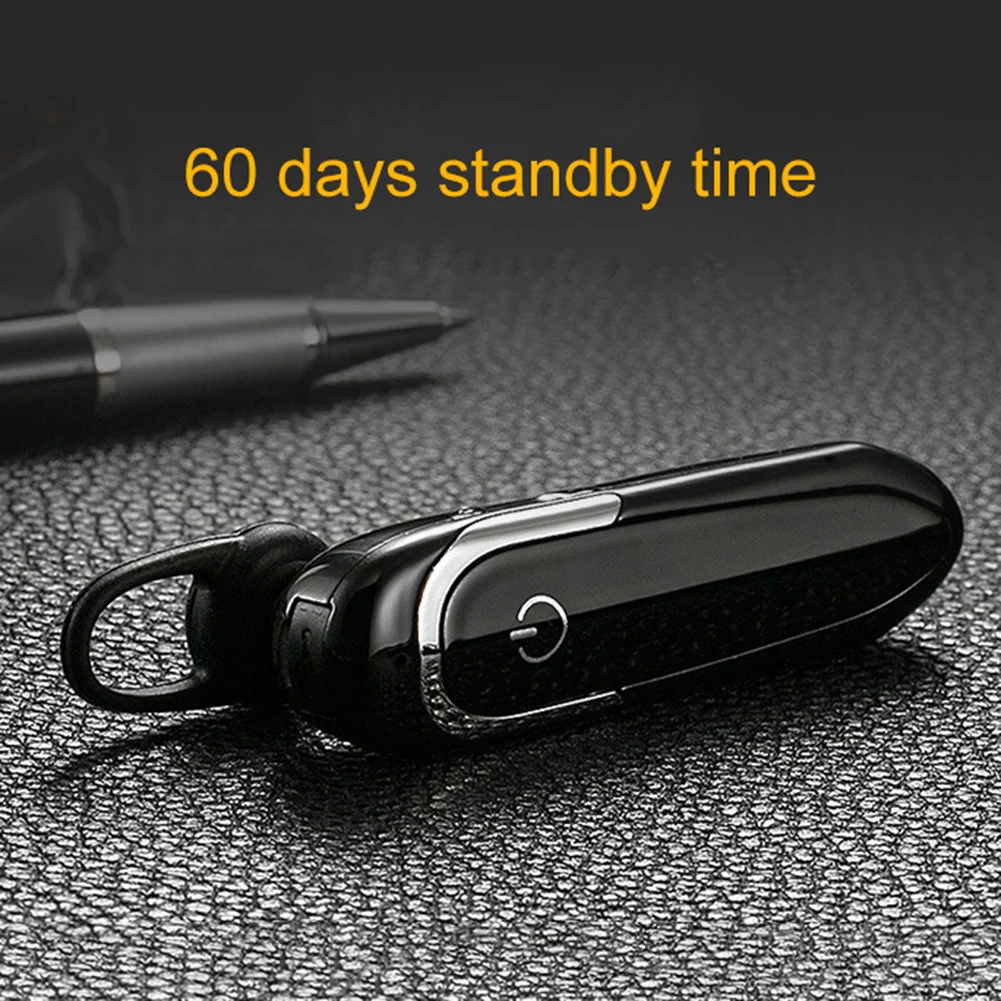 Business D5 1Pc Sweatproof Noise Reduction Earbuds Wireless Earphone Ear Hook Headset Handsfree Call HD call Bluetooth Headphone