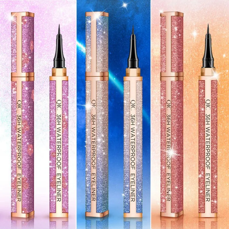 

Starry Shiny Eyeliner Pen Waterproof Sweatproof Natural Fast Dry Long-lasting Non-blooming Smooth Eyeliner Pen