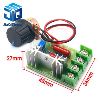 

AC 220V 2000W High Power SCR Voltage Regulator Dimming Dimmers Motor Speed Controller Governor Module W/ Potentiometer