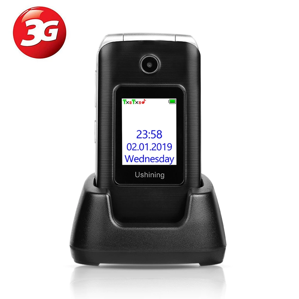 Ushining Mobile Flip Phone Feature Phone Dual