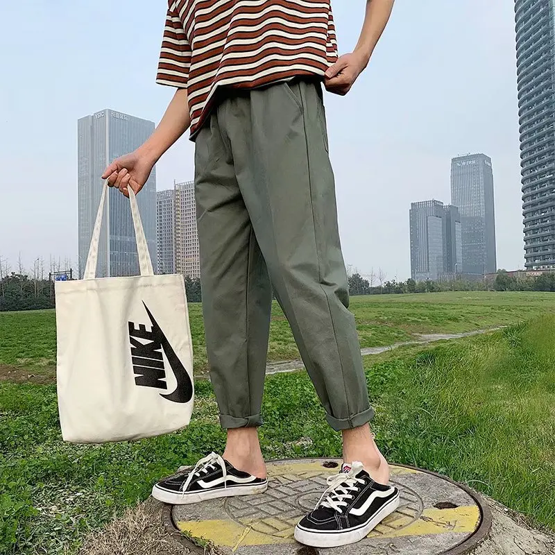 

Harajuku-Style Trend Bib Overall Korean-style MEN'S Casual Pants Teenager Loose-Fit Students Handsome Harem Capri Men's Trousers