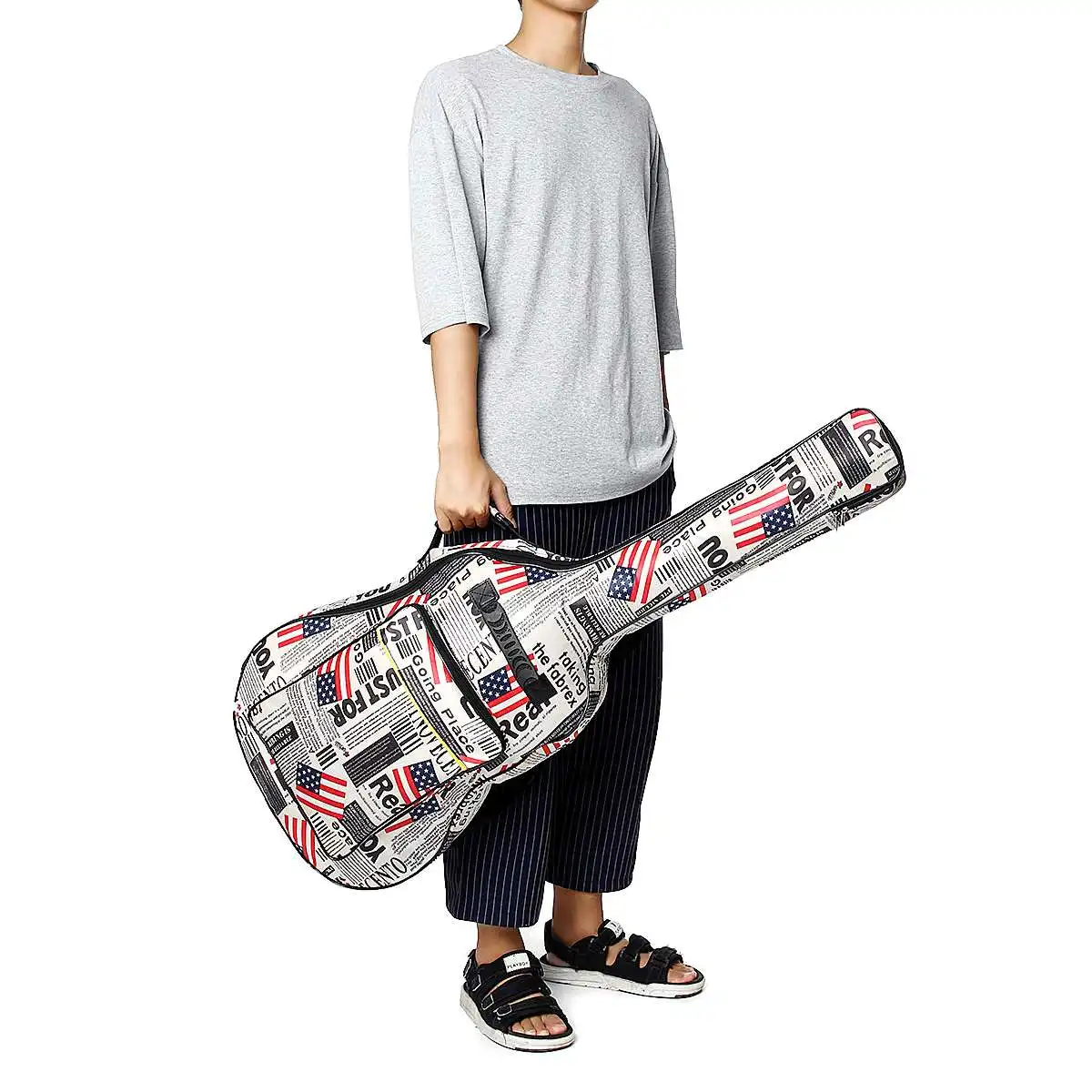 41 дюймовая гитара сумка рюкзак Губка Мягкий чехол Gig сумка органайзер водонепроницаемые Музыкальные инструменты Гитара чехол с плечевыми ремнями